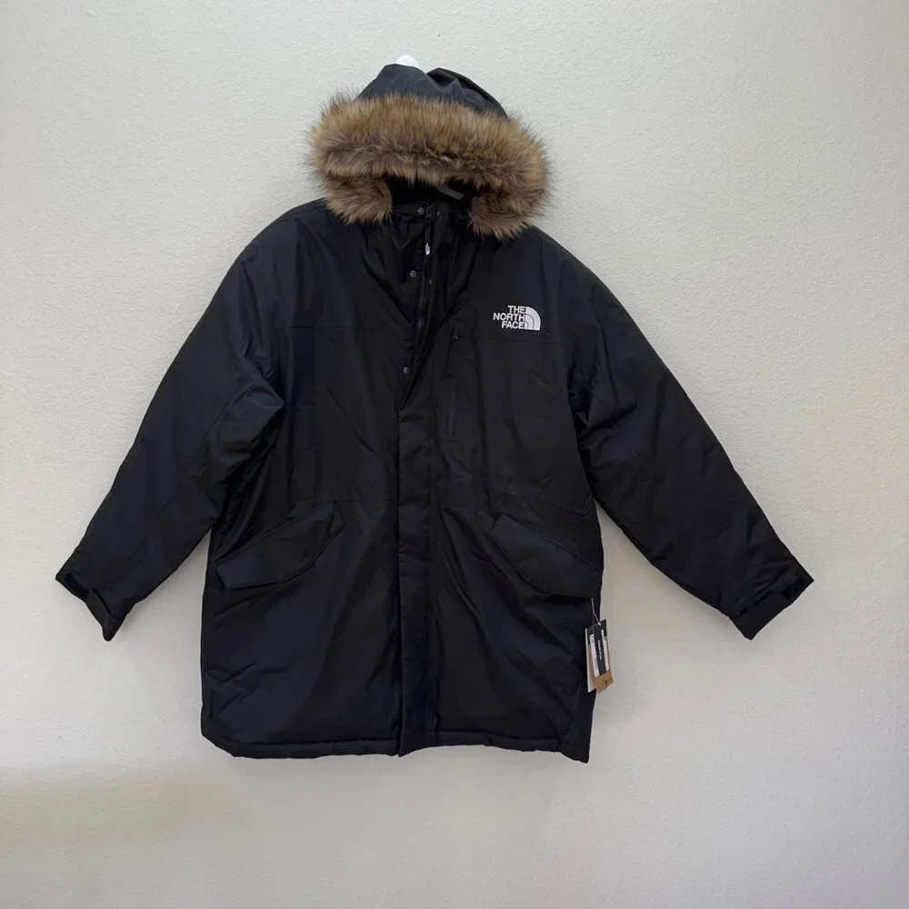 The North Face Bedford Black Down Parka Winter Hooded Jacket Coat Mens XXL NEW